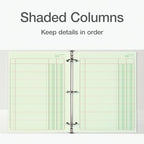 Adams Columnar Analysis Pad, 2 Column Ledger, 8.5" x 11", 100 Pages (50 Sheets), Green, 3 Hole Punch, for Accounting, Bookkeeping & Data (ACP85112)