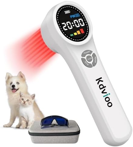 Cold Laser Therapy Device for Dogs, 16pcs 660nm & 4pcs 810nm & 4pcs 980nm Infrared Red Light Therapy Machine for Pain Relief, Arthritis, Spinal, Promote Blood Circulation, for Pets