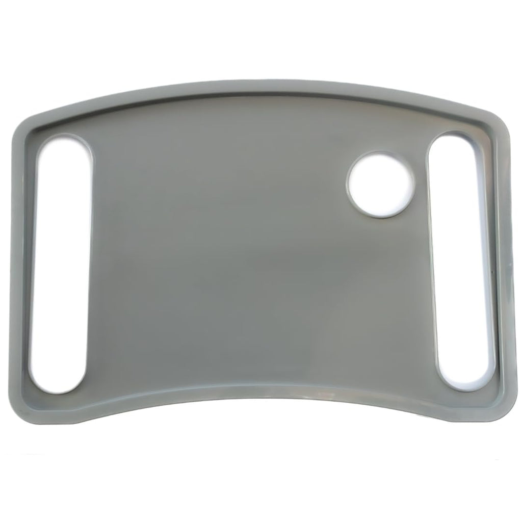 StrongArm Solid Gray Walker Tray with Cup Holder, Tray for Folding Walkers, Food Tray, Walker Accessories, Tray Table for Standard Adult Walkers (Gray)