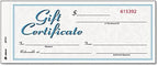 Adams Gift Certificate Book, Carbonless, Single Paper, 3.4 x 8 Inches, White/Canary, 2-Part, 25 Numbered Certificates Plus Store Sign (GFTC1)
