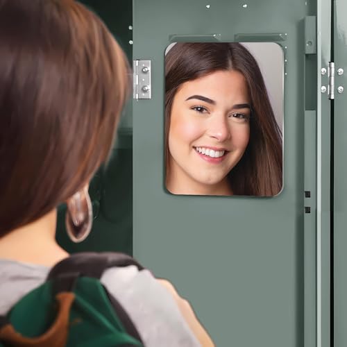 Mavoro Magnetic Locker Mirror | 7x9in Acrylic Mirror - Unbreakable Mirror | Sleek Frameless Mirror | Glassless Safety Kids Mirror (1 Pack)