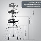 Telescope 70mm Aperture 500mm - for Kids & Adults Astronomical Refracting Telescopes AZ Mount Fully Multi-Coated Optics, with Diagonal Mirror Phone Adapter, Carrying Bag, Wireless Remote Black