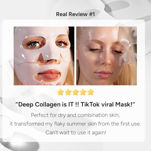 SUNGBOON EDITOR Korean Glass Skin Deep Collgen Boost Set | Valentine Day Gift | Real Collagen 2,160,000PPB for Elasticity | Hydrating Collagen Face Mask | Face Serum for Women | Korean Skin Care Set