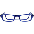 Clic Magnetic Reading Glasses for Men or Women, Computer Readers, Original (S-M, Blue, 2.50 Magnification)
