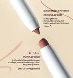 Heart Percent Dote On Mood Lip Pencil, Long-Lasting Creamy Lip Crayon Smooth Color Liner Retractable Lipstick Pencil 0.8g, #01. Peach Beige