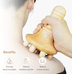 Wood Therapy Massage Tool Wooden Lymphatic Drainage Massager One-Handed Body Sculpting Tools,Physical Therapy Tools, Muscle Scraping Tool,Gua Sha Wood Therapy Tool-5.5 * 4.3 inches