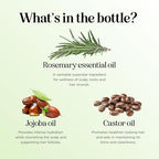 Rosemary Hair Oil for Hair Growth - Strengthening Vegan Hair Growth Oil for Women & Men Amla Castor and Pumpkin Oil - Thickening Hair Serum for Hair Growth for Dry Damaged and Thinning Hair (4 Fl Oz)