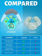 LAYCOL Baby Swimming Float Inflatable Baby Pool Float Ring with Sun Protection Canopy,add Tail no flip Over for Age of 3-36 Months