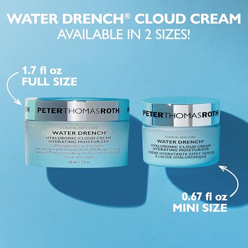 Peter Thomas Roth | Water Drench® Hyaluronic Cloud Cream Hydrating Refillable Moisturizer | Hyaluronic Acid Cream For All Skin Types, Line-Smoothing, Fragrance-Free