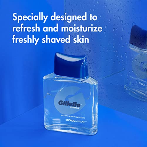 Gillette Series Cool Wave After Shave Lotion for Men, 3.3 fl oz