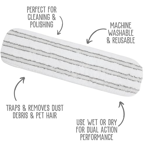 Quick Shine Ultimate Gold Clean + Polish Mop Kit | All-in-One 9 Pc Kit w/Interchangeable Attachments | No Batteries Needed | Pro Cleaning System for All Floor Types | 2-in-1 Mop
