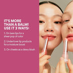 innisfree Dewy Tint Lip Balm with Hydrating Hyaluronic Acid and Ceramides, Tinted Korean Lip Balm