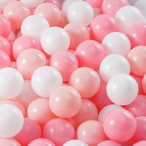 MoonxHome Ball Pit Balls for Toddlers, BPA Free Crush Proof Plastic Toy Balls for Ball Pit, Children's Pool Water Toys, Macaron Ocean Balls for Play Tent 2.15 Inch Pack of 100…
