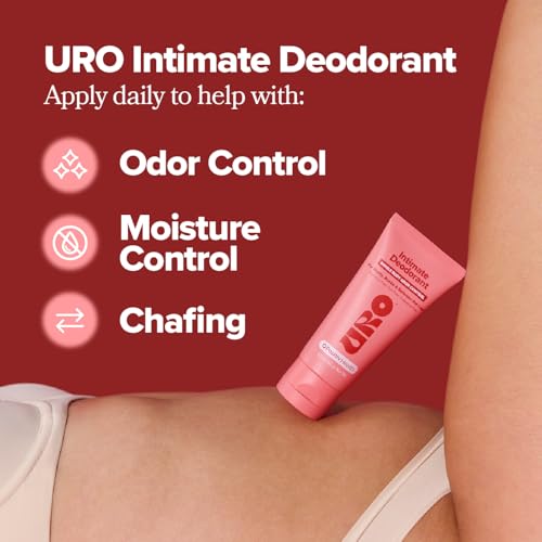 URO Intimate Whole Body Deodorant Cream – Dermatologist Tested, Hypoallergenic, Non-irritating, Aluminum Free, Unscented, Dries Clear – Odor & Moisture Control, Anti-Chafing – 3 Oz Tube