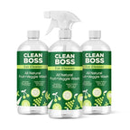 CleanBoss - Eat Cleaner, 12 oz (3 Pack) with one Trigger - Keeps Produce Fresh, Vegan, Gluten Free