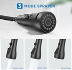Arofa Matte Black Kitchen Faucet, Kitchen Sink Faucet with Pull Down Sprayer Single Handle Stainless Steel Commercial Modern for 1 or 3 Hole Farmhouse Camper Laundry Utility Rv Bar Sinks