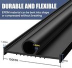 Jin&Bao Garage Door Bottom Weather Stripping Rubber Seal with T-Ends 5/16" - Protect Your Garage from Weather, Insects, and Dust with Premium Garage Door Draft Stopper（16FT, Black）