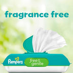Pampers Baby Wipes, Free & Gentle, Hypoallergenic and Unscented Wipe, 100% Plant Based, Plastic-Free for Babies, 624 Total (8 Flip-Top Packs)