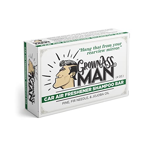 Solid Shampoo Bar Rich Lather 3 in 1: Hair, Beard & Body Wash - Plastic Free & Eco-Friendly, Natural & Organic for All Hair Types, 4oz Bar (Car Air Freshener, 3-Pack)
