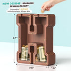 Summidate Wooden Letter Piggy Bank, Extra Thick Large Capacity Piggy Bank for Kids Boys Girls Toddler, Alphabet H Money Bank| Coin Box Birthday, Christmas, Festival