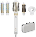 Hair Dryer Brush Blow Dryers: webeauty 5 in 1 One Step Professional Hot Air Brush Set for Fast Drying, Curling Drying, Straightening Combing, Hair Styler [Ceramic Coating] [Negative Ion] (White)