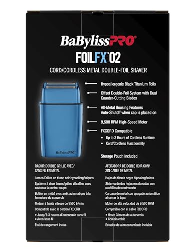 BaBylissPRO MetalFX Electric Double-Foil Shavers for Men
