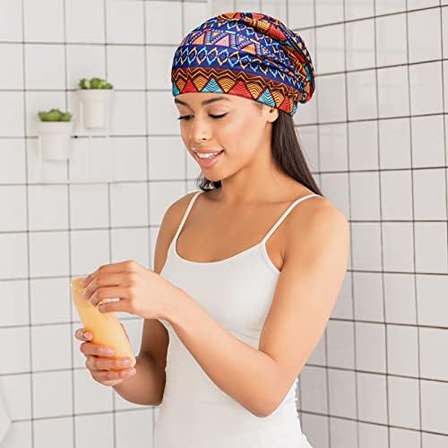 Sintege 6 Pcs Satin Lined Bonnet Sleep Cap for Women Men African Silk Soft Beanie Hair Sleep Wrap for Natural Curly Braids