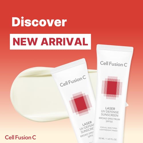 Cell Fusion C Laser UV Defense Face Sunscreen SPF 50, With PDRN & 6 Ceramides, No White Cast, Soft Matt Finish, Korean Sunscreen for Face, 50ml / 1.69 fl.oz