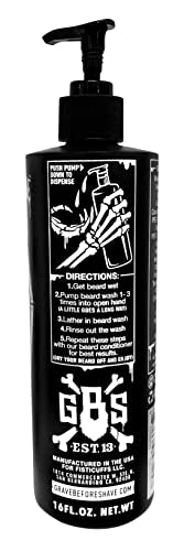 Grave before shave Beard wash 16 oz. Pump-top