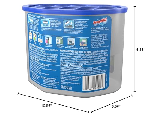 DampRid Fresh Scent Disposable Moisture Absorber, 10.5 oz., 3 Pack - Attracts & Traps Excess Moisture, Eliminates Musty Odors, Creates Fresher, Cleaner Air, White