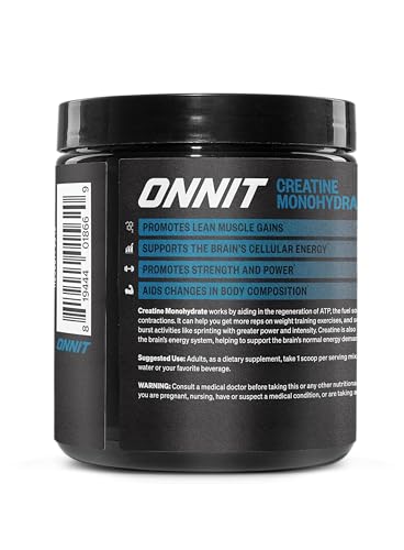 ONNIT Creatine Monohydrate Powder – Unflavored, 90-Serving Value Size – Supports Strength, Lean Muscle, and Brain Energy† – Keto Friendly, No Fillers, 90 Servings, 15.29 oz