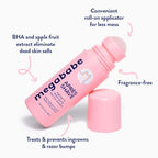 Megababe Après Shave | Post-Shave & Waxing | Ingrown Hair & Razor Bump Roll-On Treatment for Women | Bikini, Armpits & Legs | 3.0 fl oz