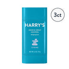 Harry's Mens Deodorant Antiperspirant, Odor & Sweat Control Antiperspirant for Men - Stone Scent, 3 Count