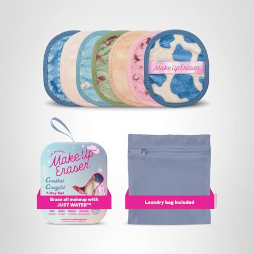 The Original MakeUp Eraser 7-Day Set, Erase All Makeup with Just Water, Including Waterproof Mascara, Eyeliner, Foundation, Lipstick, Sunscreen, and More! Coastal Cowgirl, 7ct.