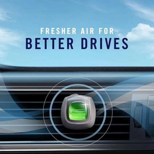 Febreze Vent Clip Car Air Freshener, Odor Eliminator, Auto Noir Scent, 4 Clips (2 Packs)