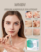 Centella Asiatica Serum for Face with Hyaluronic Acid Repair and Centella Serum for Face Moisturizer 0.35 oz 4 Vials Serum Ampoule Set (4pc repair kit)