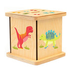 Wooden Piggy Bank for Kids and Adults, Personalized Gift Handmade in USA by BloomOwl, Custom Piggy Bank, Personalized Banks for Kids, Gifts for Baby Boys and Girls (Dinosaur- Fun)