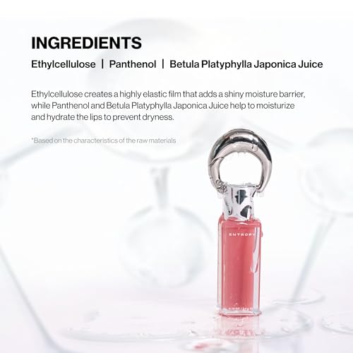 ENTROPY Makeup 2-in-1 Charm Shiny Glowy Lip & Cheek Gloss Tint Keychain, High Pigment Long Lasting Lip Color & Plumping Gloss, C1 Opal Charm