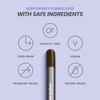 Wonderskin 1440 Longwear Brown Glitter Waterproof Eyeliner Pencil - Sharpenable Eyeliner Pencil & Smudge Proof Brown Eye Liner Pencils (Gold Mocha)