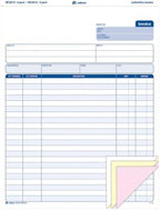 Adams Invoice Unit Set, 8.5 x 11.44 Inch, 3-Part, Carbonless, 100-Pack, White and Canary and Pink (NC3812)