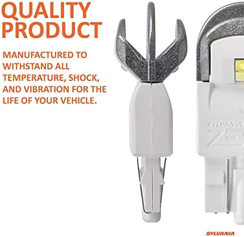 SYLVANIA - 7443 T20 ZEVO LED White Bulb - Bright LED Bulb, Ideal for Daytime Running Lights (DRL) and Back-Up/Reverse Lights (Contains 2 Bulbs)
