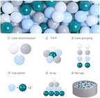 GOGOSO Ball Pits Balls for Toddlers Pack of 50 100 200 Plastics Shape Ball Non-Phthalate Non-BPA Non-Toxic 2.2-Inch Crush Proof Play Balls