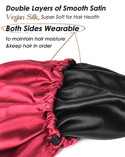 Long Bonnet Braid Bonnets for Sleeping Satin Bonnet Silk Bonnet Hair Braid Bonnet for Sleeping Bonnets for Black Women