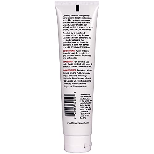 Udderly Smooth Non-Greasy Original Body Cream Formula, 8oz Tube, Pack of 2