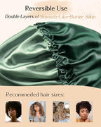 YANIBEST Double Layer Satin Bonnet Silk Bonnet Adjustable Hair Bonnet for Sleeping Hair Bonnets for Women Curly Natural Hair