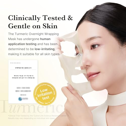 medicube Glass Skin Refining Duo at Night: Deep Vitamin C Golden Capsule Face Moisturizer and Turmeric Overnight Wrapping Peel Off Mask