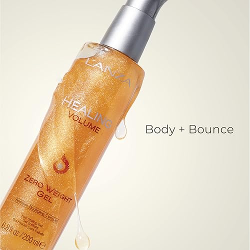 L'ANZA Healing Volume Zero Weight Gel, Extra Hold Hair Gel Dramatically Boosts Shine, Volume, and Thickness of Fine Flat Hair, And Styling Gel For Edge Control, Braiding & Hair Styling (6.8 Fl Oz)