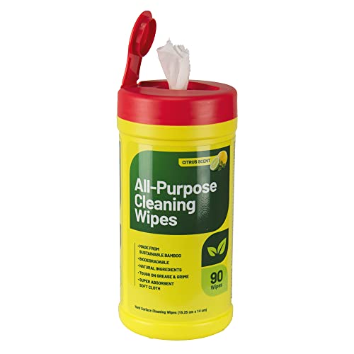 RTS Companies Inc All-Purpose Cleaning Wipes, Citrus Scent, Biodegradable, Multi-Surface, 90 Wipes (6 Pack)