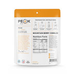 Peak Refuel Mountain Berry Cobbler | Real Ingredients | Ready in Minutes | Just Add Water | Premium Freeze Dried Backpacking & Camping Food | 2 Servings | Ideal MRE Survival Meal or Dessert