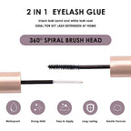 Individual Lashes 120 Cluster Lashes DIY Eyelash Extension Thin Band Wide Stem Lash Clusters with Applicator and Lash Bond and Seal Lash Extension Kit Mix 10-16mm Length C/D Curl - OP06
